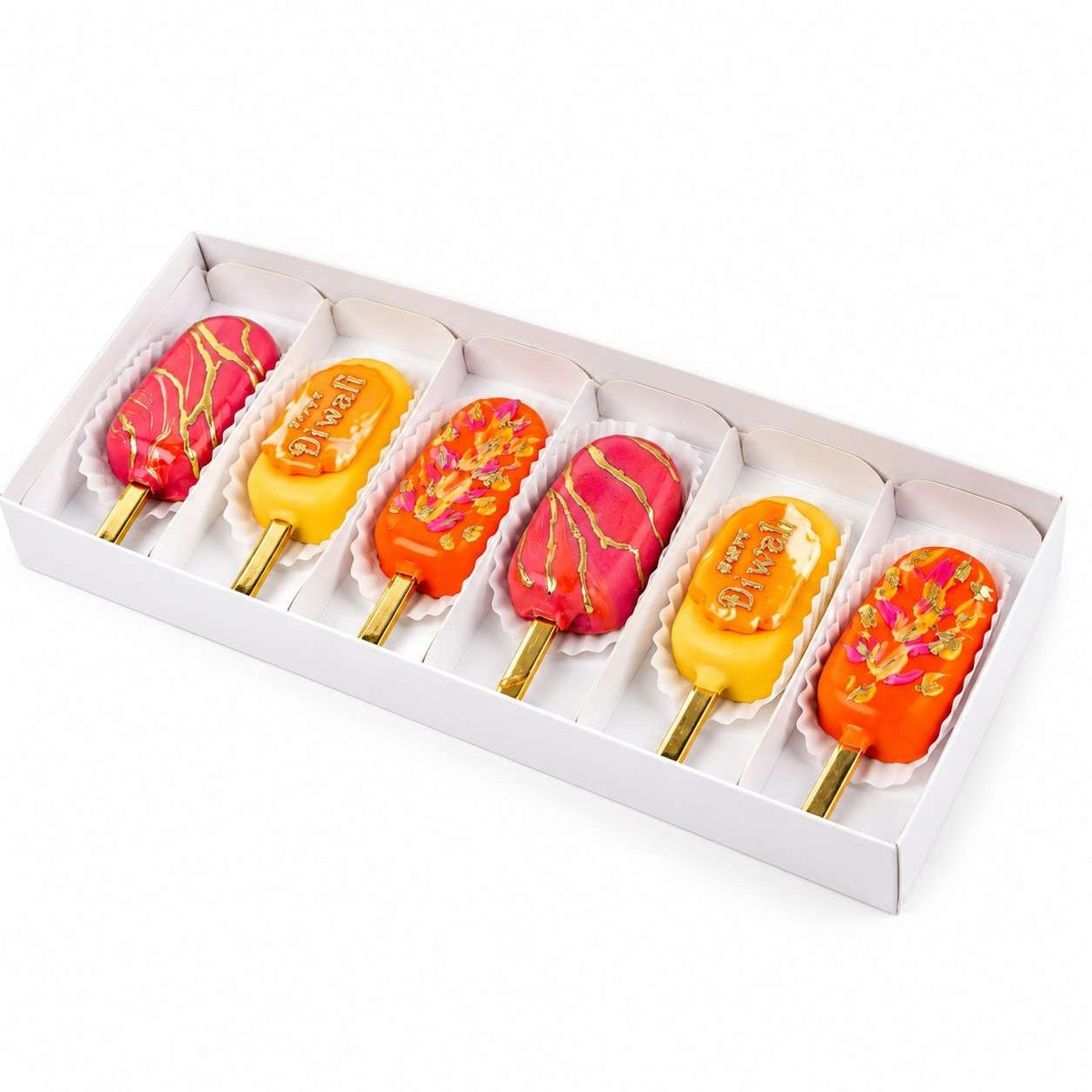 صندوق هدايا كيك سيكلز ديوالي مكون من 6 قطع