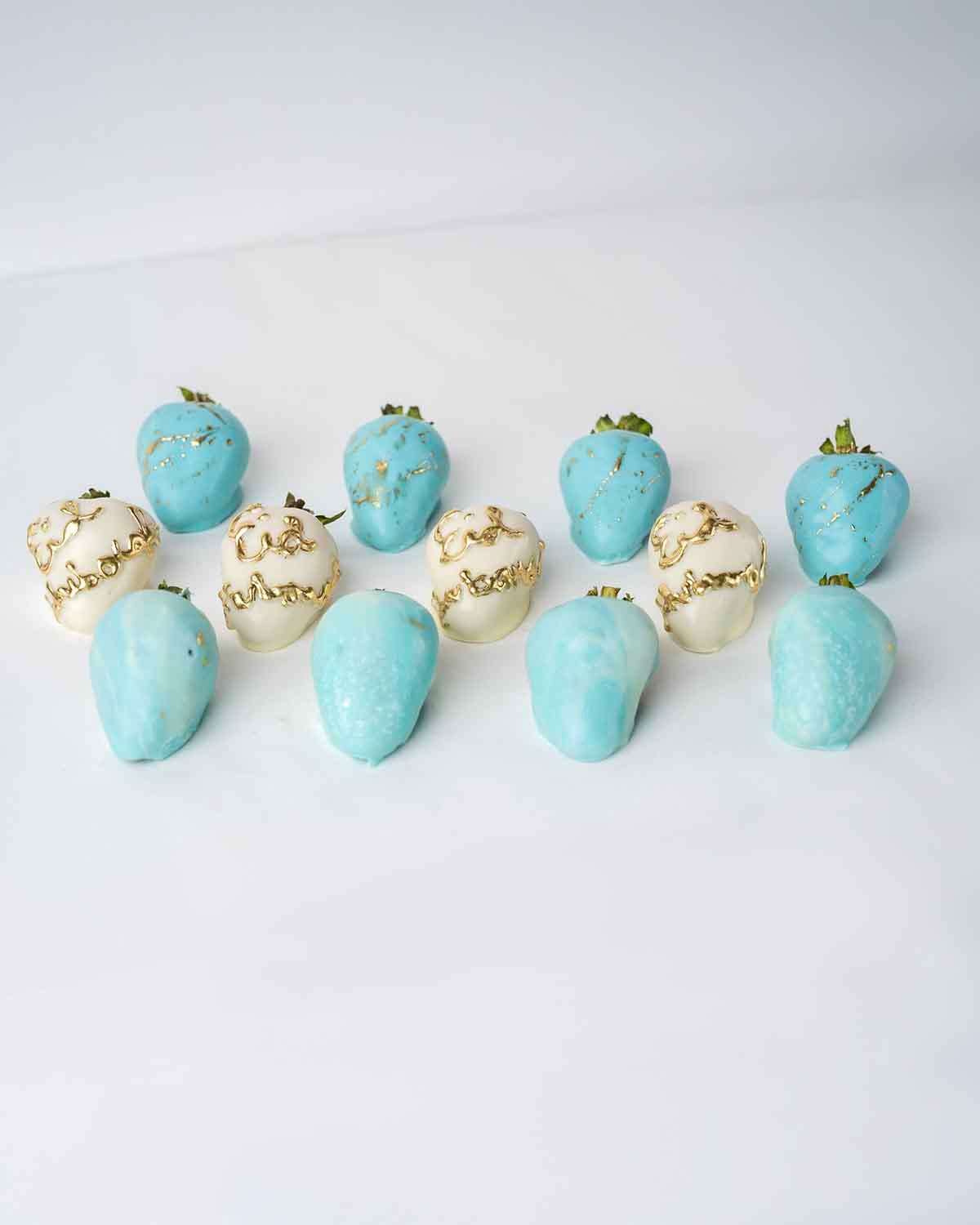 Blue and White 12 EID Strawberries by NJD