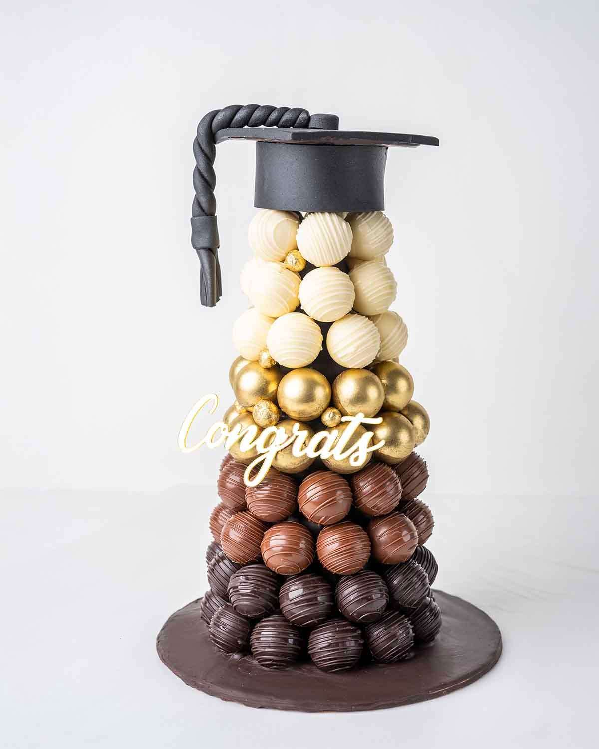 Chocolate Truffles Tower Graduation Theme by NJD