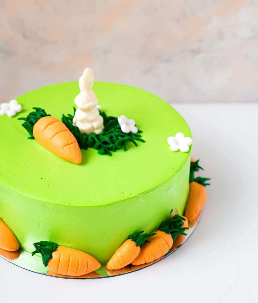 Bunny and Carrots Cake by NJD