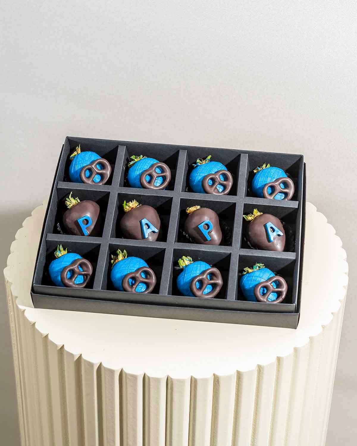 Father's Day 12 Chocolate Strawberries Gift by NJD