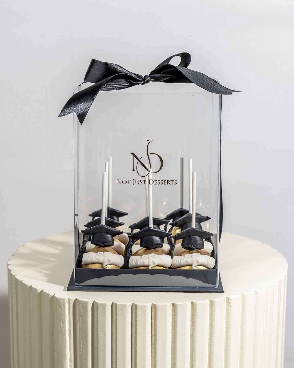 Graduation Theme Chocolate Cake Pops by NJD