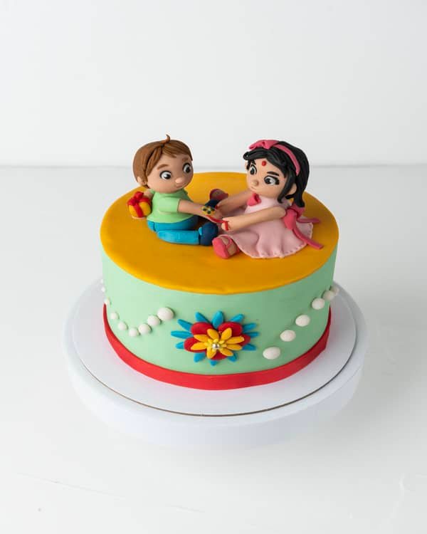 Brother and Sister Rakhi Cake by NJD