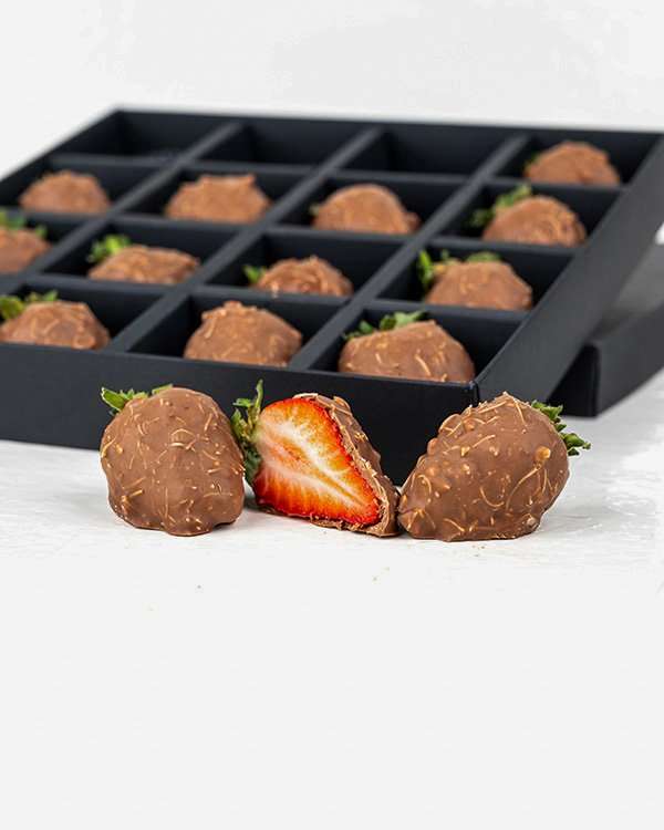 Kunafa and Milk Chocolate Covered Strawberries