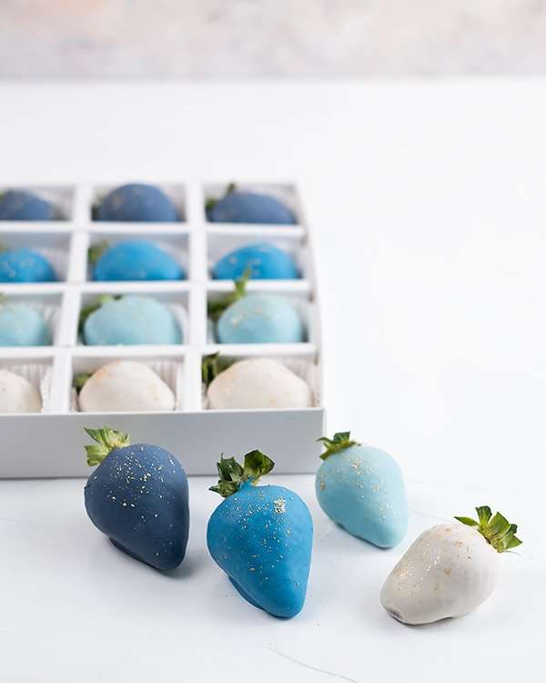 Blue Ombre Chocolate Strawberries by NJD