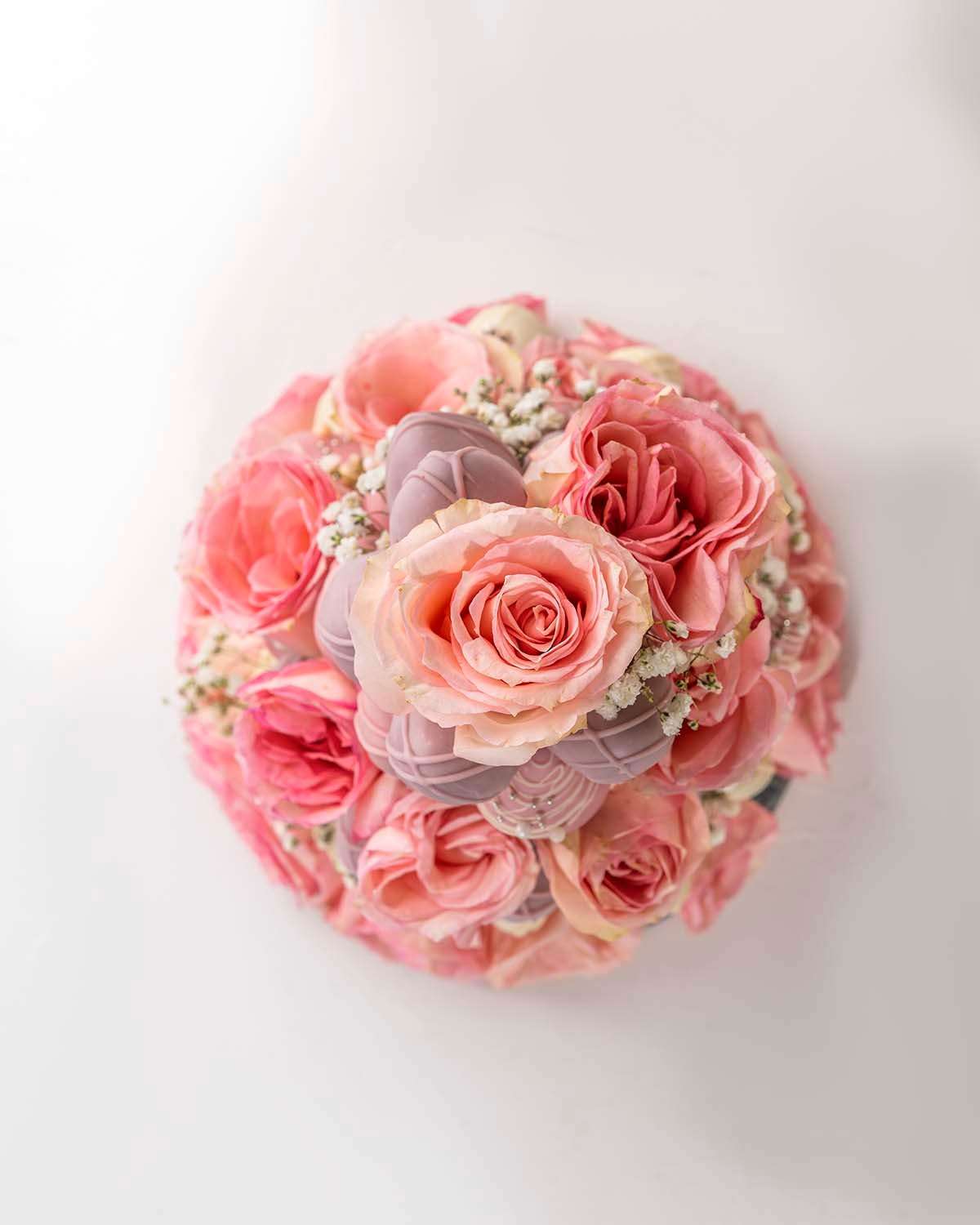 Luxury Chocolate Strawberries Floral Arrangement by NJD
