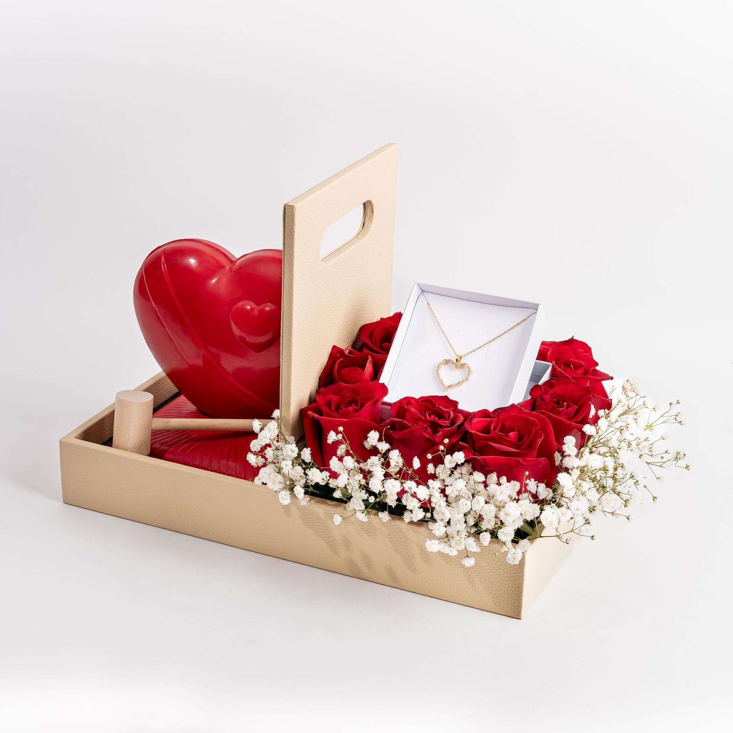 Chocolates and Roses Heart Gift Hamper by NJD