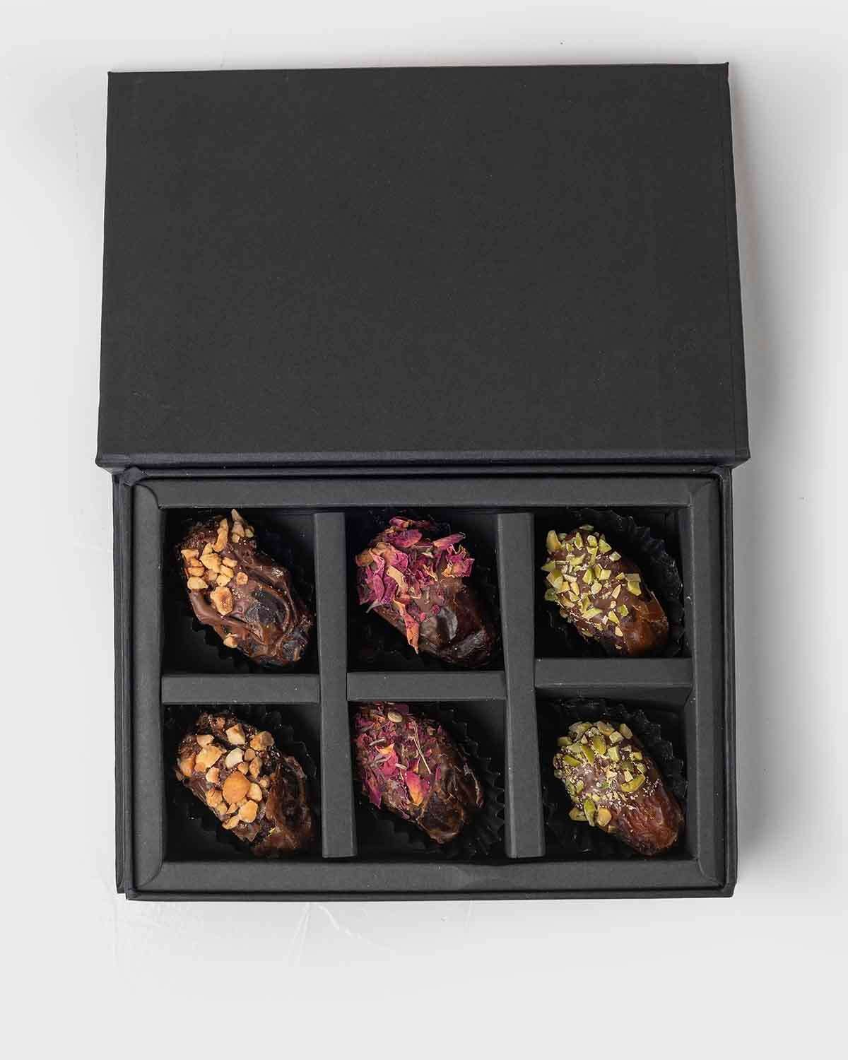Assorted Chocolate Dates 6pcs Gift Box