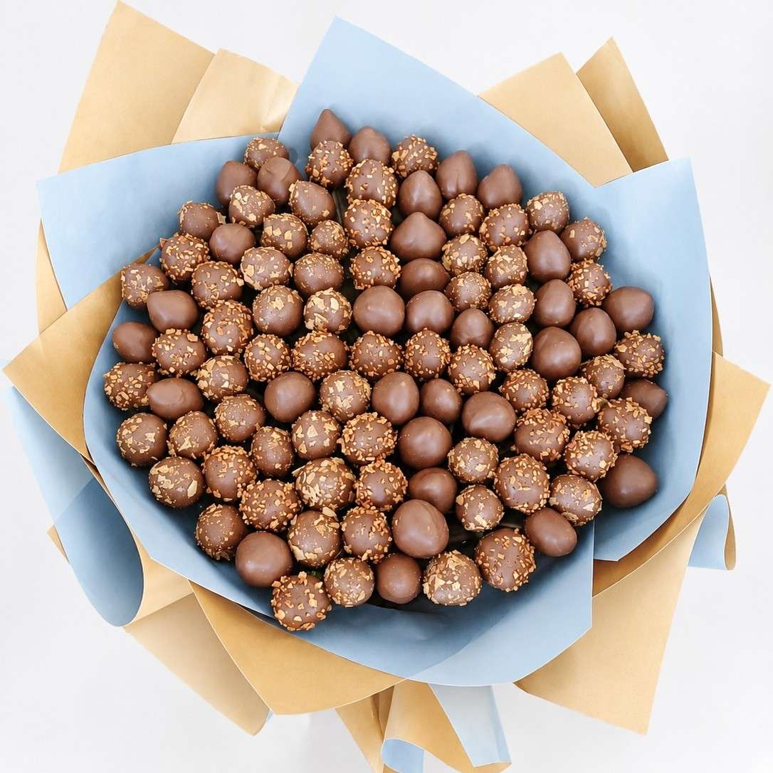 Grand Speculoos & Almond Chocolate Strawberry Bouquet – 100 Pieces