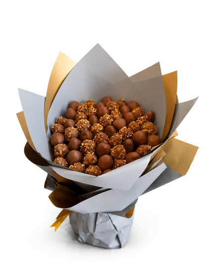 Golden Crunch Chocolate Strawberry Bouquet – 55 Pieces