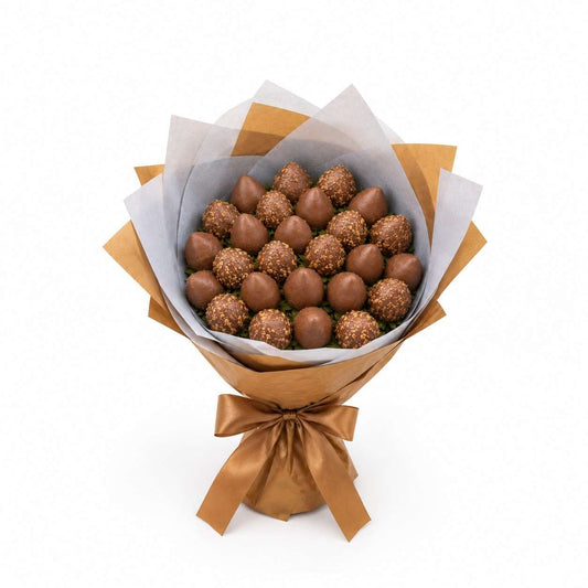 Almond Bliss Chocolate Strawberry Bouquet – 25 Pieces