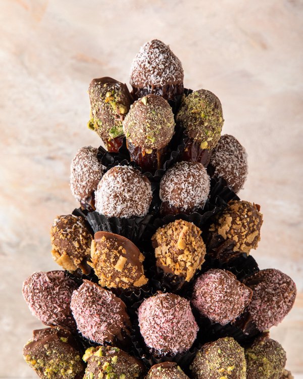 Chocolate Dates Tower Gift Arrangement