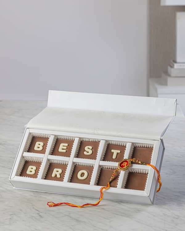 Best Bro Chocolate 10pcs with Rakhi by NJD