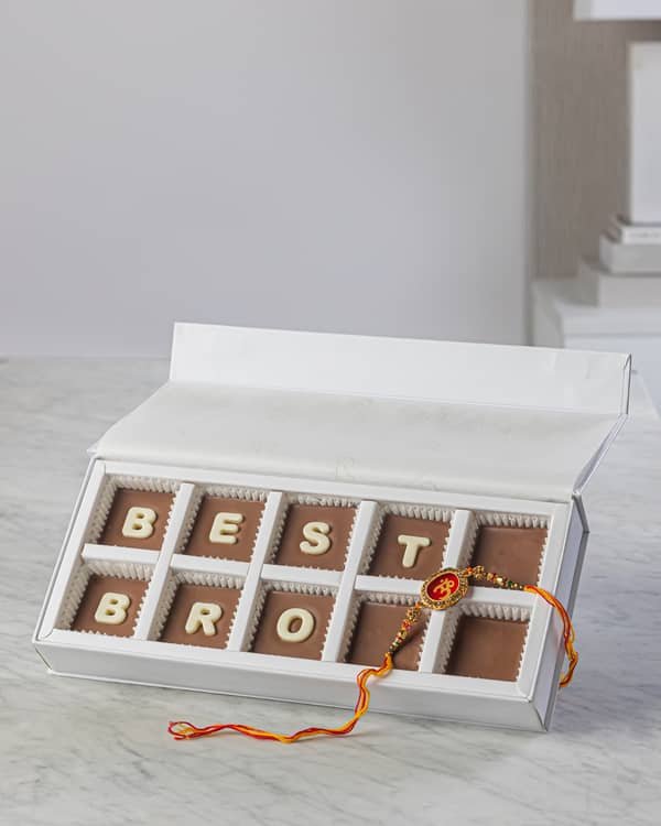 Best Bro Chocolate 10pcs with Rakhi by NJD