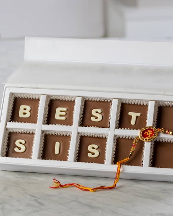 Best Sis Chocolate 10pcs with Rakhi by NJD