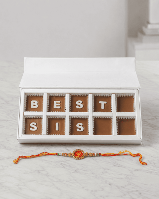 Best Sis Chocolate 10pcs with Rakhi by NJD