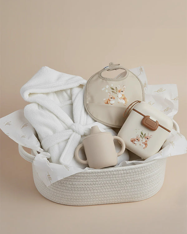 Bunny Darling Baby Feeding & Cozy Set - White