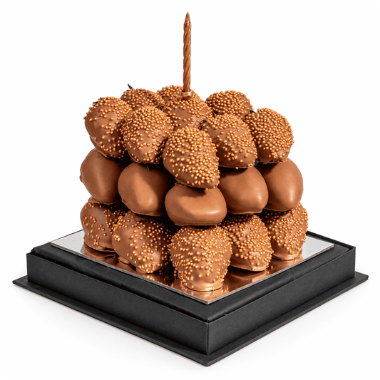 27 Milk Chocolate Strawberries Cube by NJD