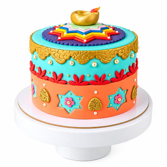 Diwali 1kg Cake with Diya