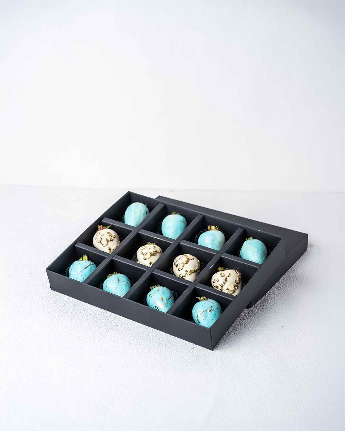 Blue and White 12 EID Strawberries