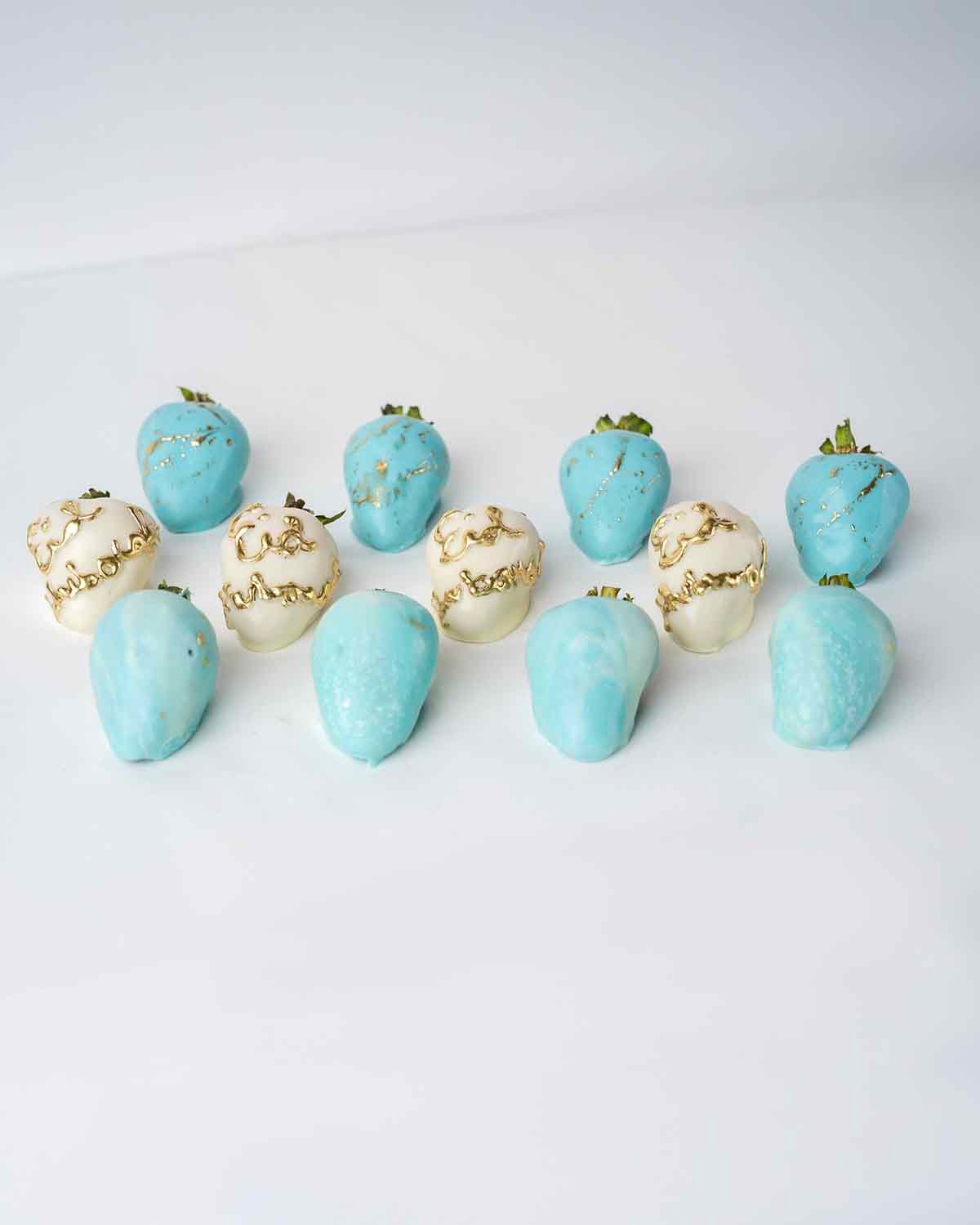 Blue and White 12 EID Strawberries