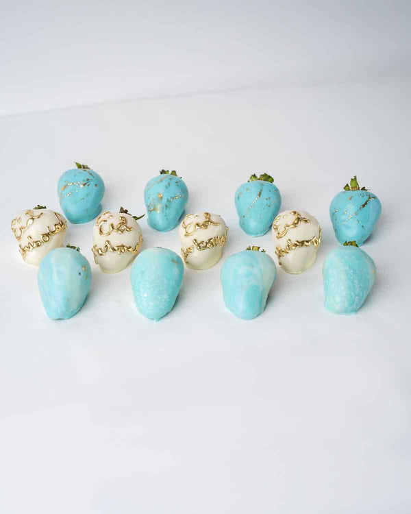 Blue and White 12 EID Strawberries