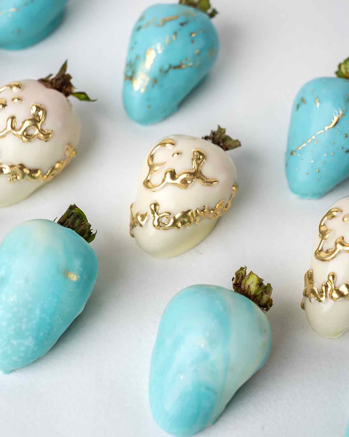 Blue and White 12 EID Strawberries