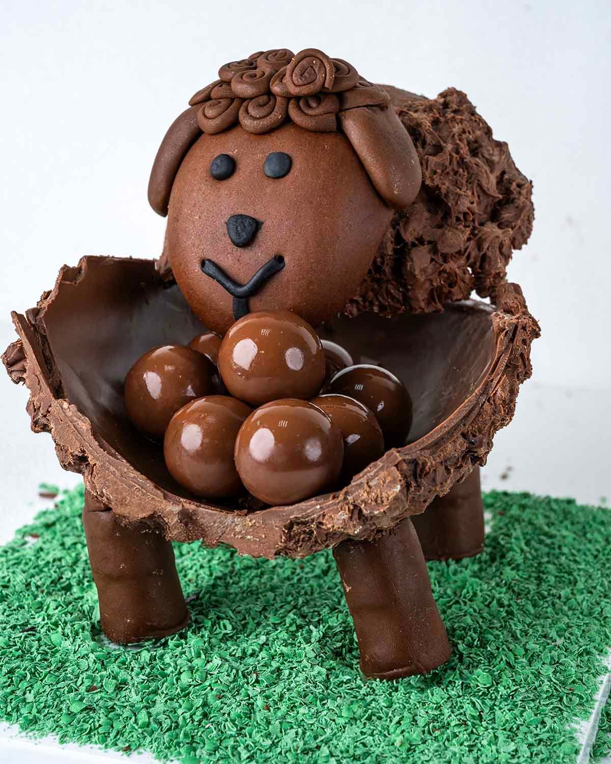 3D Milk Chocolate Sheep by Cravings Café