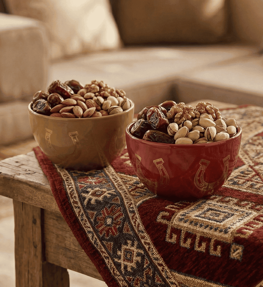 Fares Set of 2 Condiment Bowls - Red