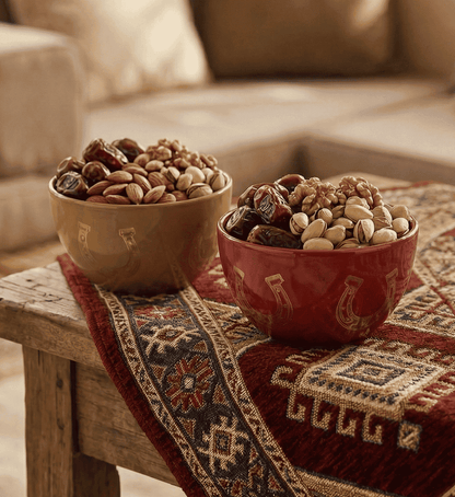 Fares Set of 2 Condiment Bowls - Red