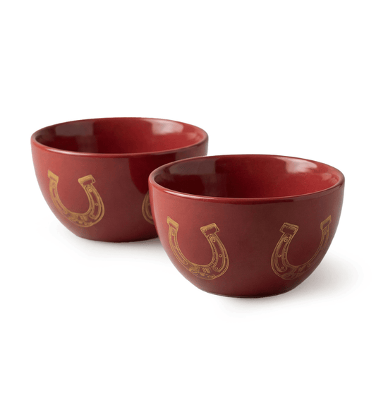 Fares Set of 2 Condiment Bowls - Red