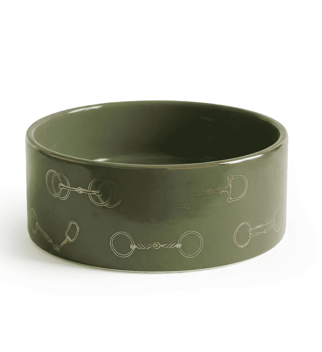 Fares Cylinder Bowl - Olive Green