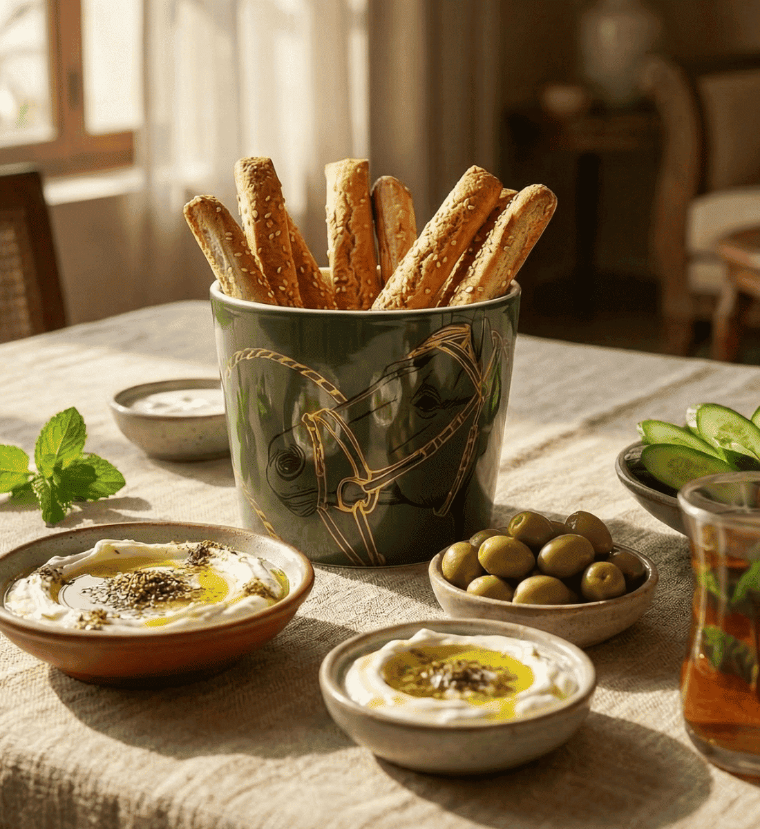 Fares Pot - Olive Green