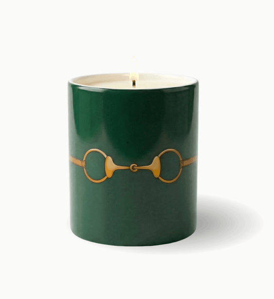 Fares Oud Wood Candle Olive Green - 150g