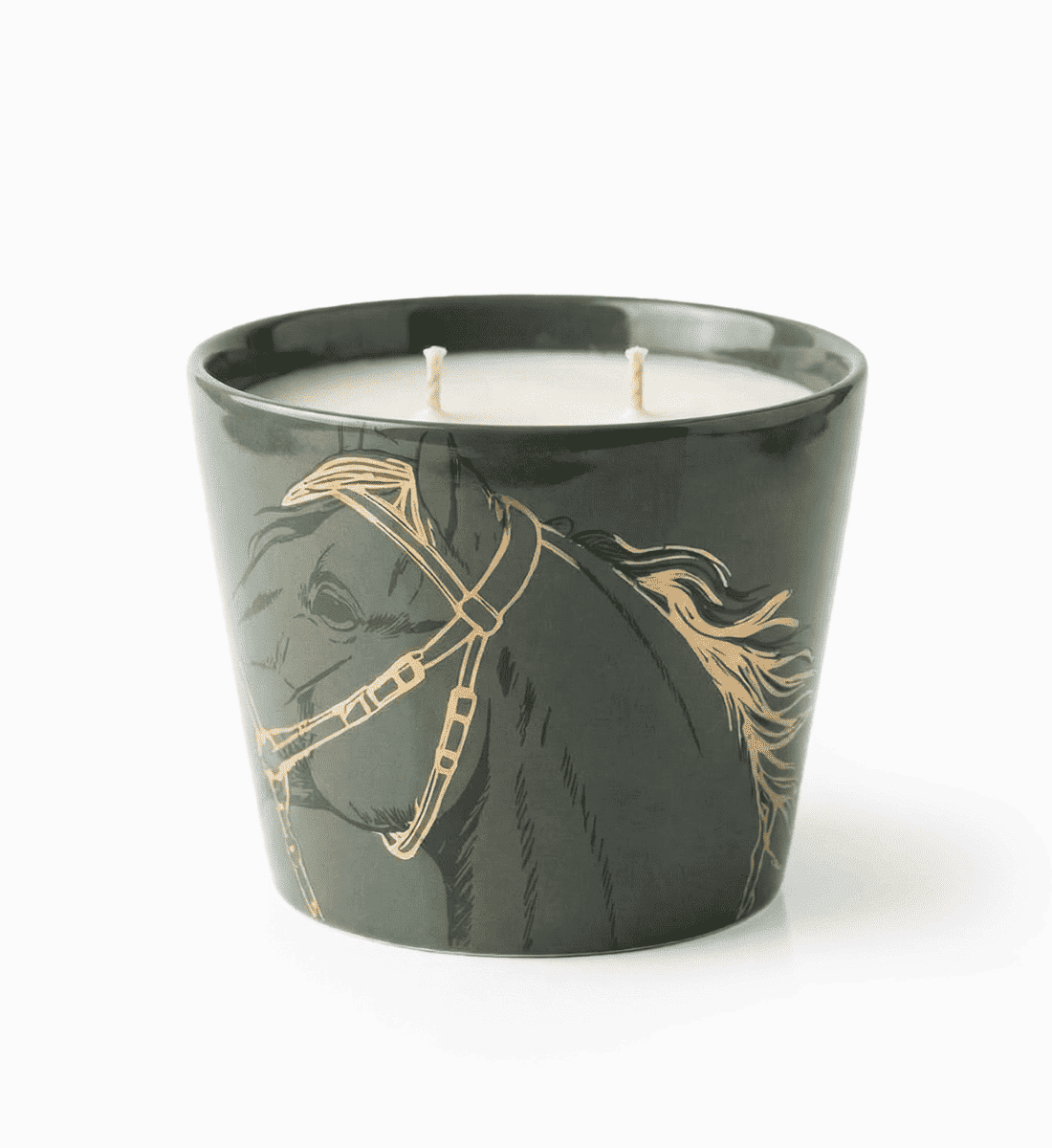 Fares Oud Wood Candle Olive Green - 500g