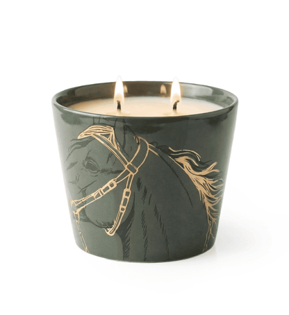 Fares Oud Wood Candle Olive Green - 500g