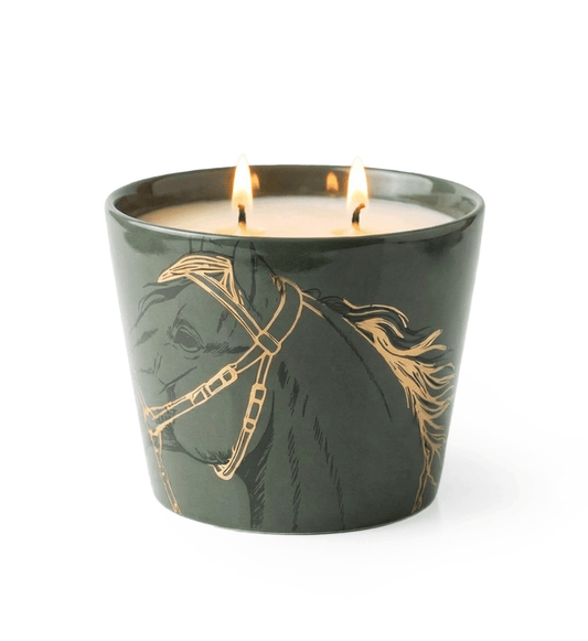 Fares Oud Wood Candle Olive Green - 500g