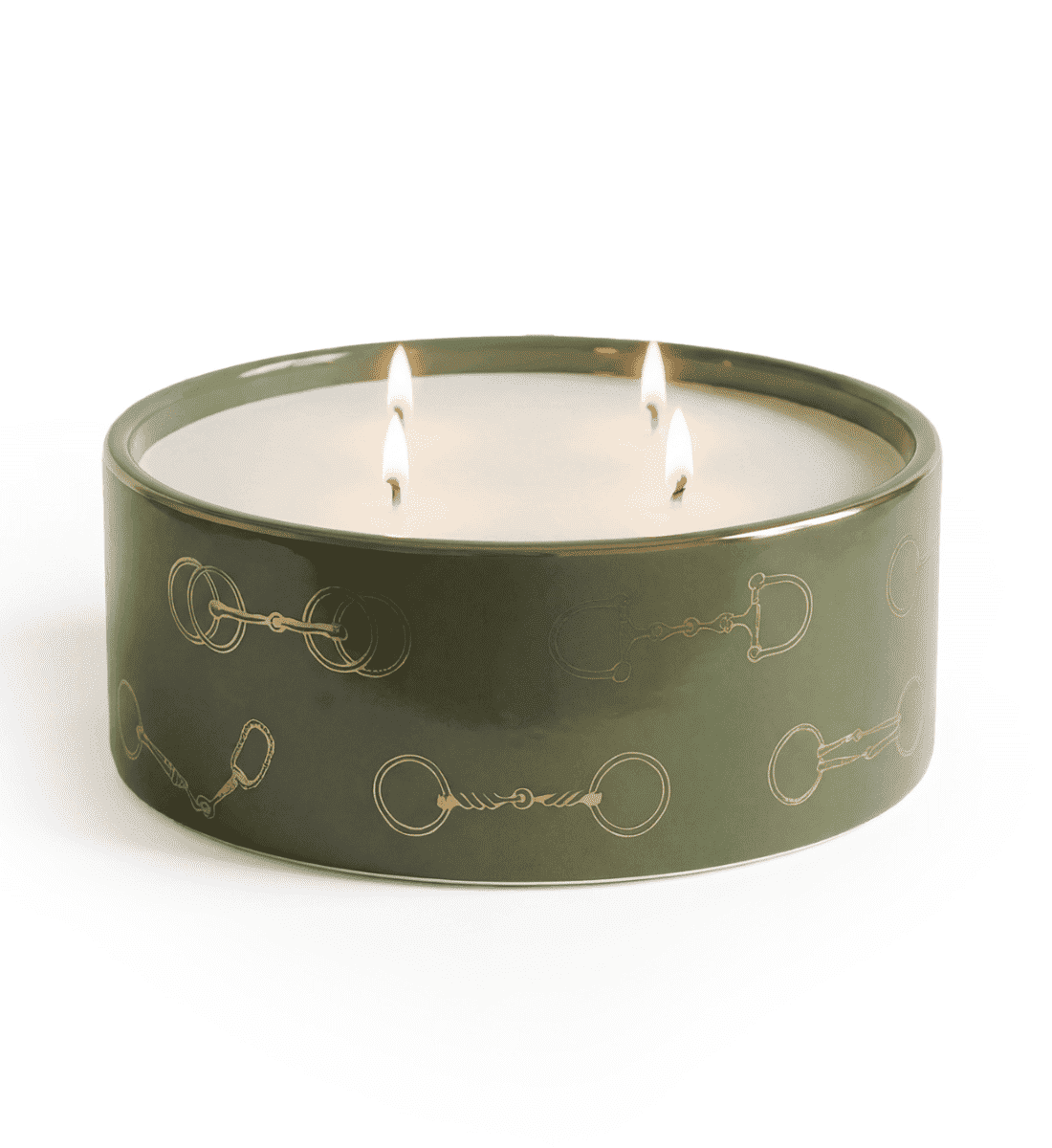 Fares Oud Wood Candle Olive Green - 1000g