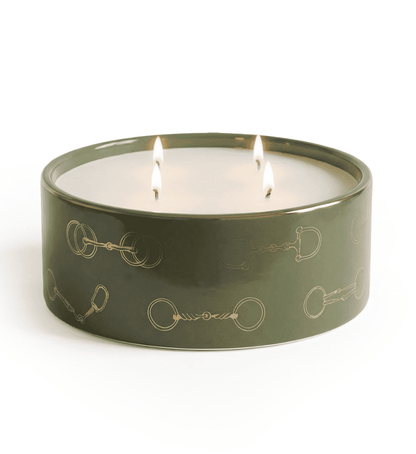 Fares Oud Wood Candle Olive Green - 1000g
