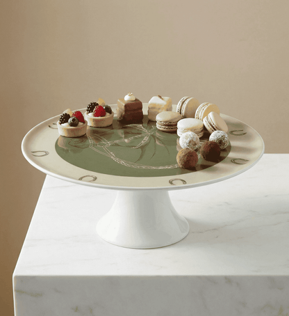 Fares Cake Stand & 6 Dessert Plates - Gift Set
