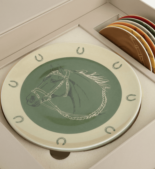 Fares Cake Stand & 6 Dessert Plates - Gift Set