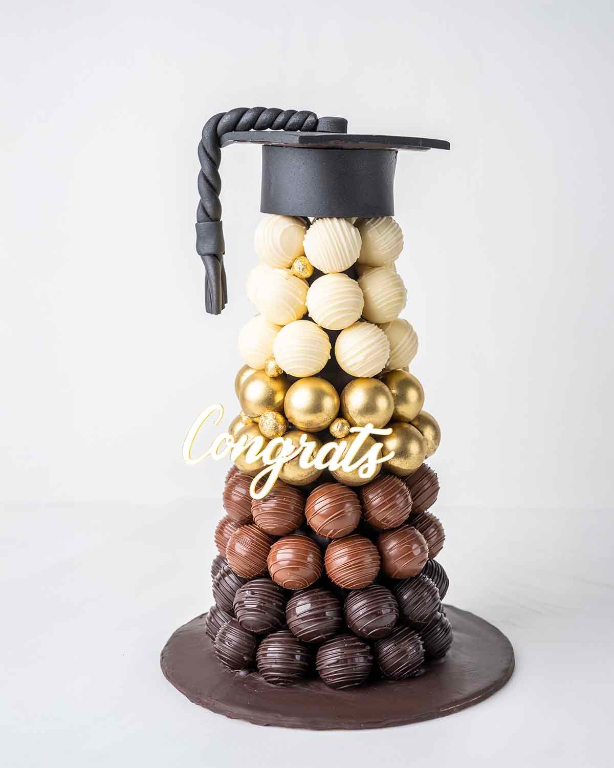 Chocolate Truffles Tower Graduation Theme