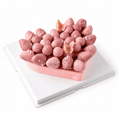 Pink and Purple Chocolate Strawberries Arrangement by NJD