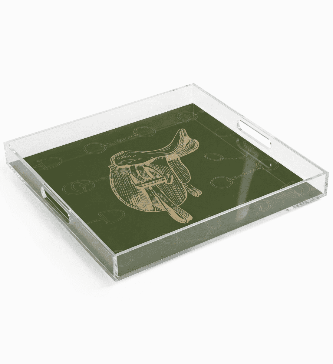 Fares Large Serving Tray - Olive Green