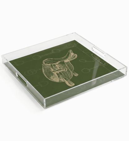 Fares Large Serving Tray - Olive Green
