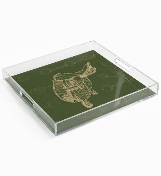 Fares Large Serving Tray - Olive Green