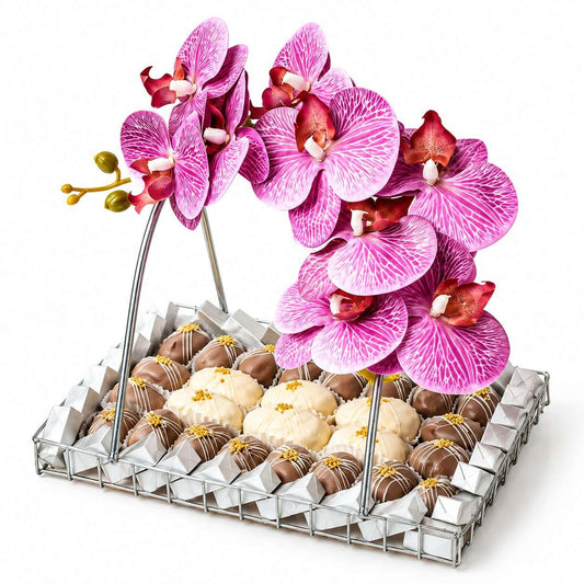 Luxury Chocolates and Dates Floral Gift Arrangement