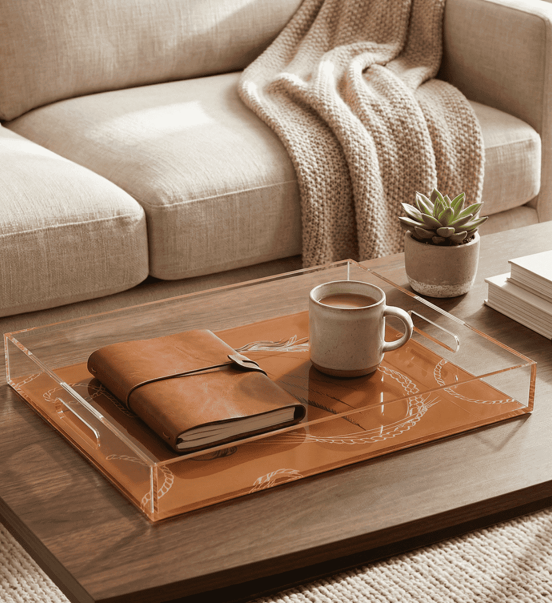 Fares Medium Serving Tray - Olive Green