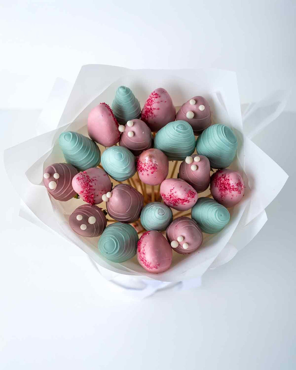 22 Pastle Strawberries Bouquet by Cravigs Café