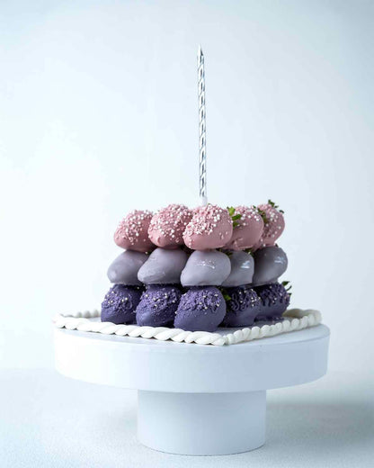 Purple Ombre Strawberries Cube by NJD